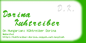 dorina kuhtreiber business card